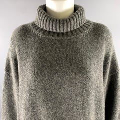 JIL SANDER Maglione a collo alto in misto cashmere grigio taglia M