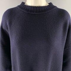 JIL SANDER Maglione a girocollo in lana navy taglia M