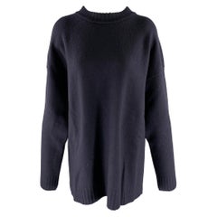 JIL SANDER Maglione a girocollo in lana navy taglia M
