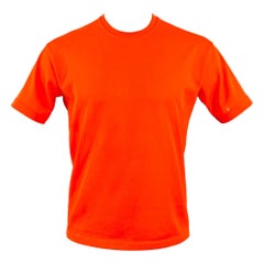 JIL SANDER Size M Orange Neon Jersey Polyester Crew-Neck T-shirt