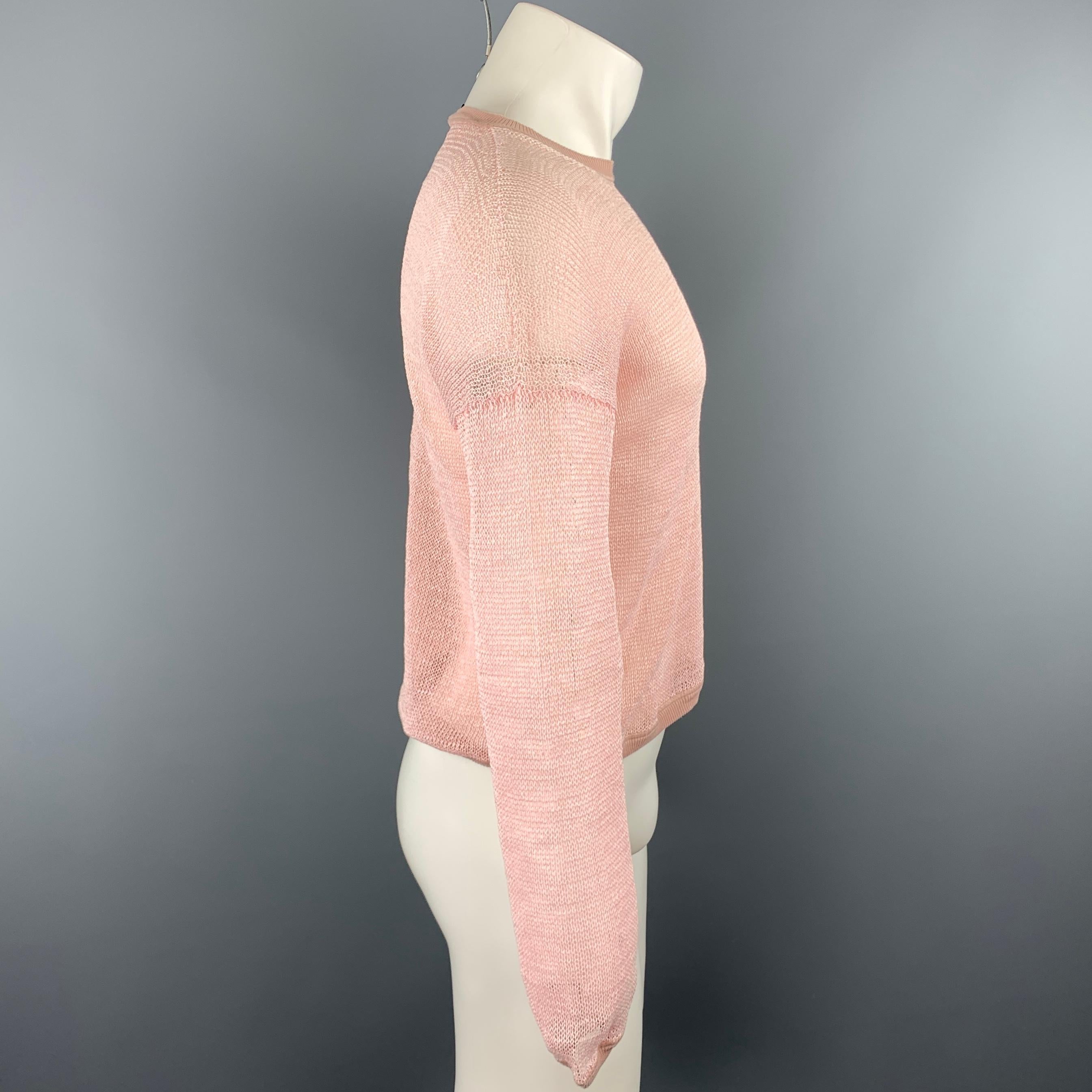 pink mesh sweater