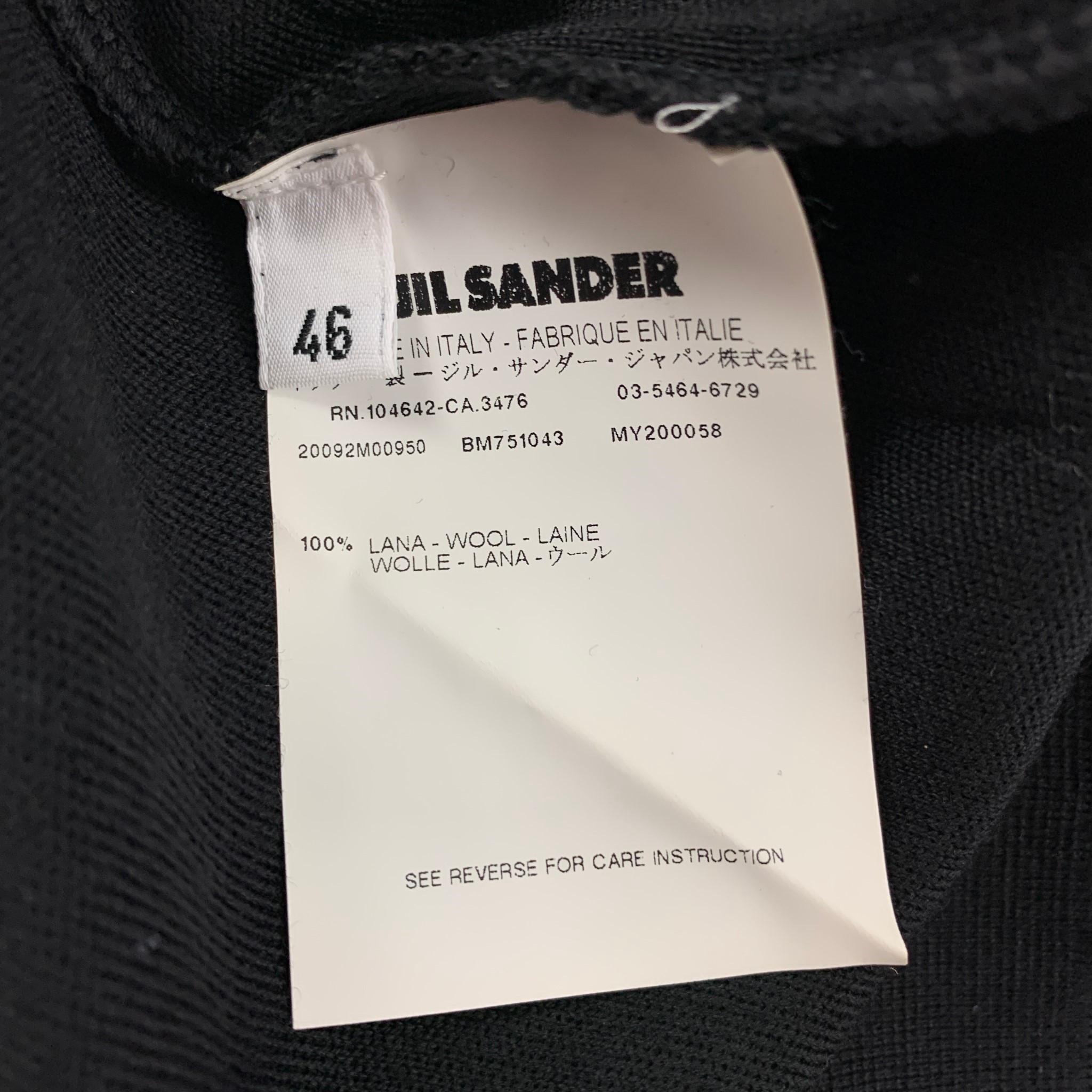 Men's JIL SANDER Size S Black Wool Turtleneck Pullover