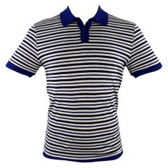 Polo Jil Sander Taglia S Grigio Viola Nero a righe a contrasto