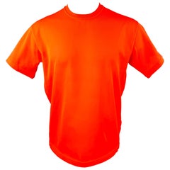 JIL SANDER Size S Orange Polyester Crew-Neck T-shirt