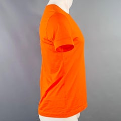 JIL SANDER Size S Orange Rust Jersey Cotton Scoop Neck T-shirt