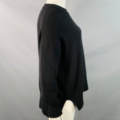 JIL SANDER Size XL Black Cashmere Crew Neck Sweater
