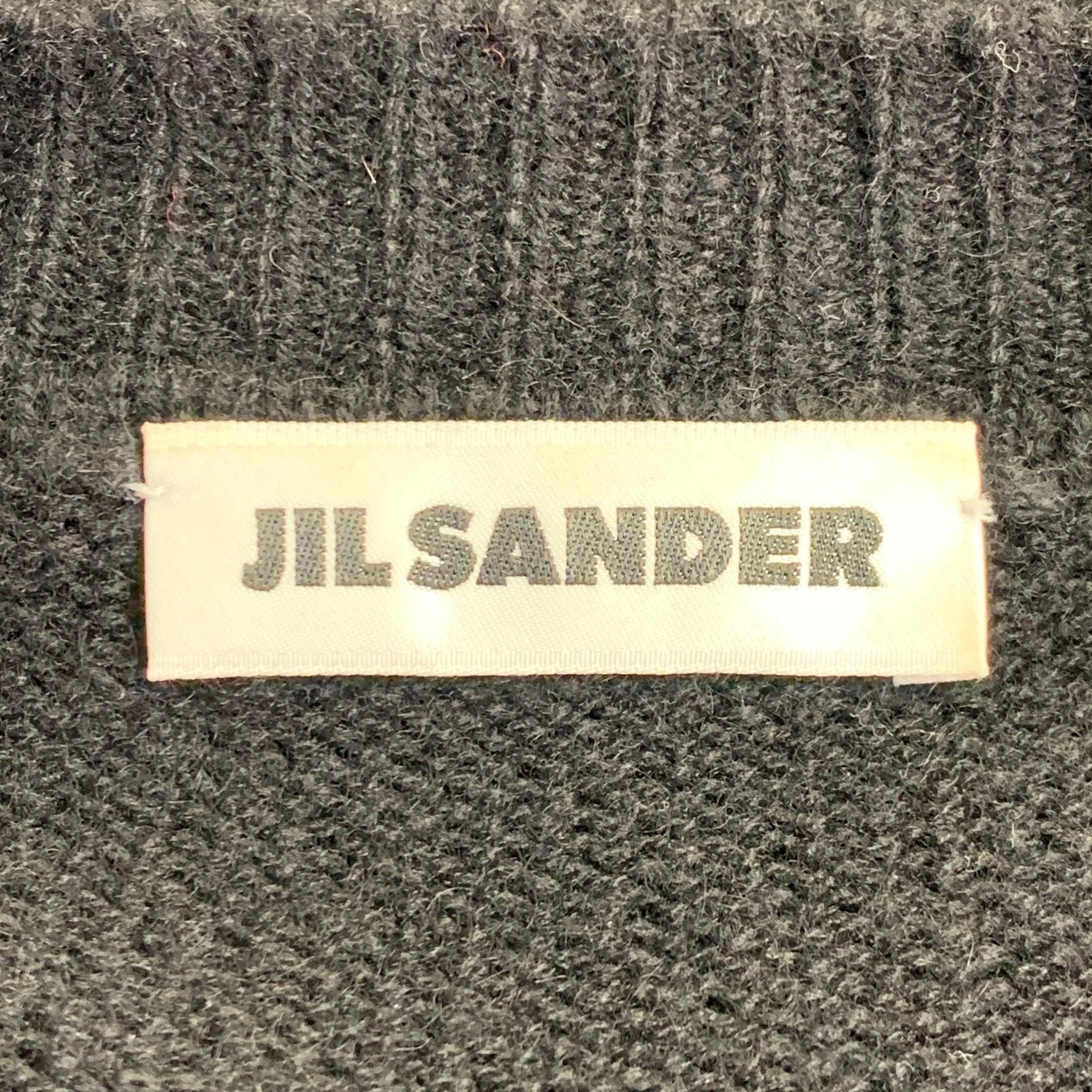 JIL SANDER Maglione girocollo in cashmere nero taglia XL in vendita 3