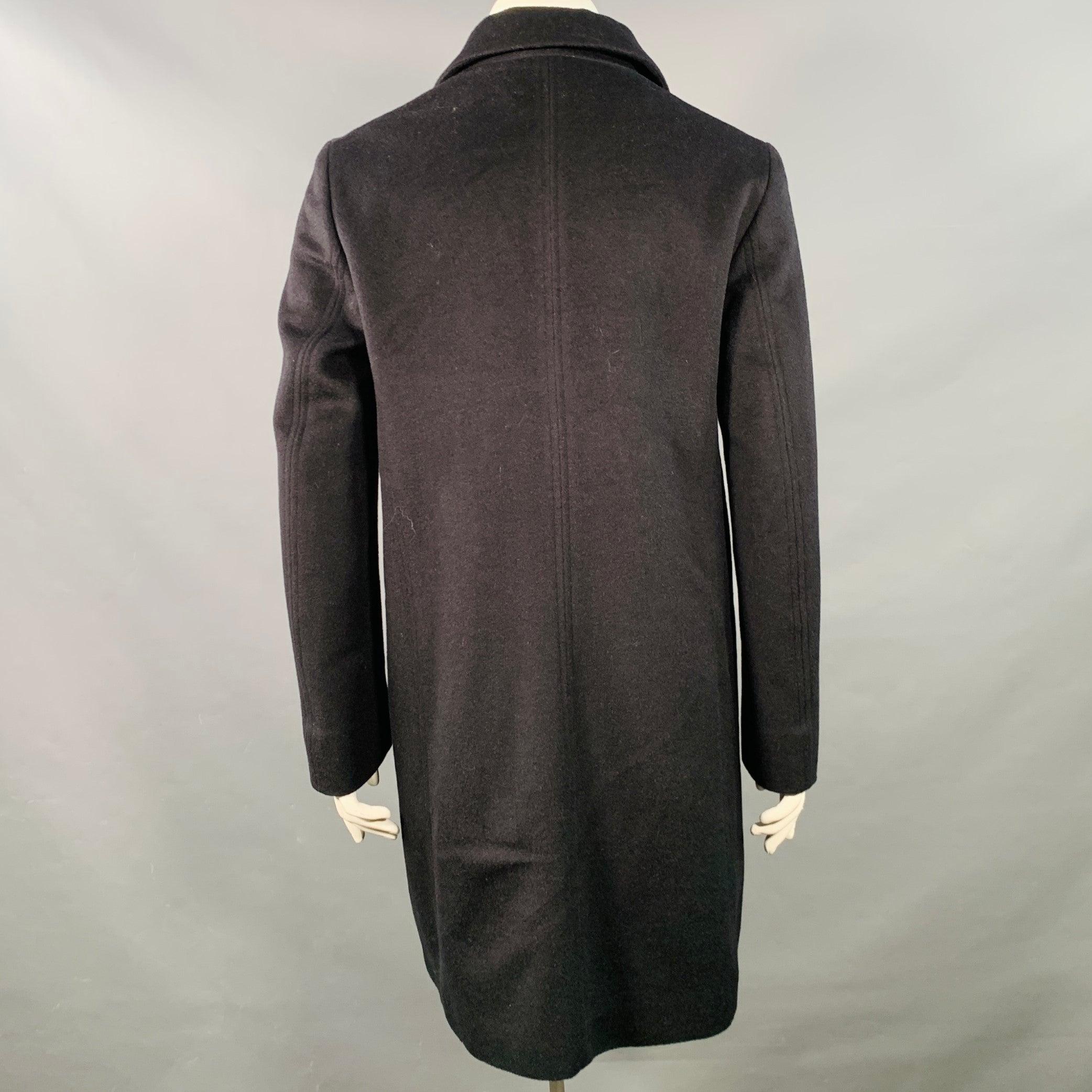 Noir JIL SANDER Taille XL Manteau double boutonnage en laine vierge noire camel en vente