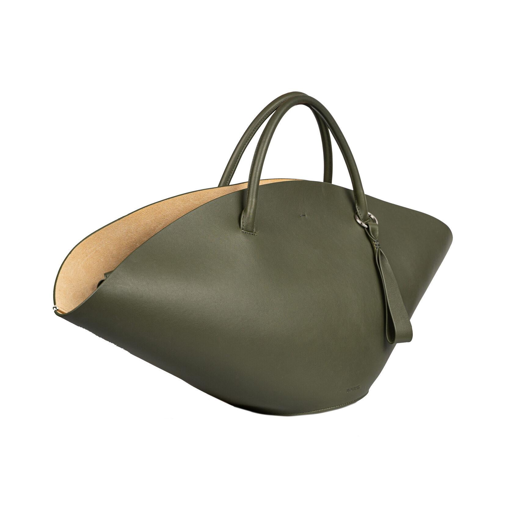 Jil Sander Sombrero Tote Khaki In New Condition For Sale In Dover, DE