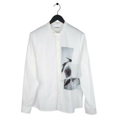 Jil Sander SS19 Symphony Button Up Printed Men Shirt in Size 40/15.75 (M/L)