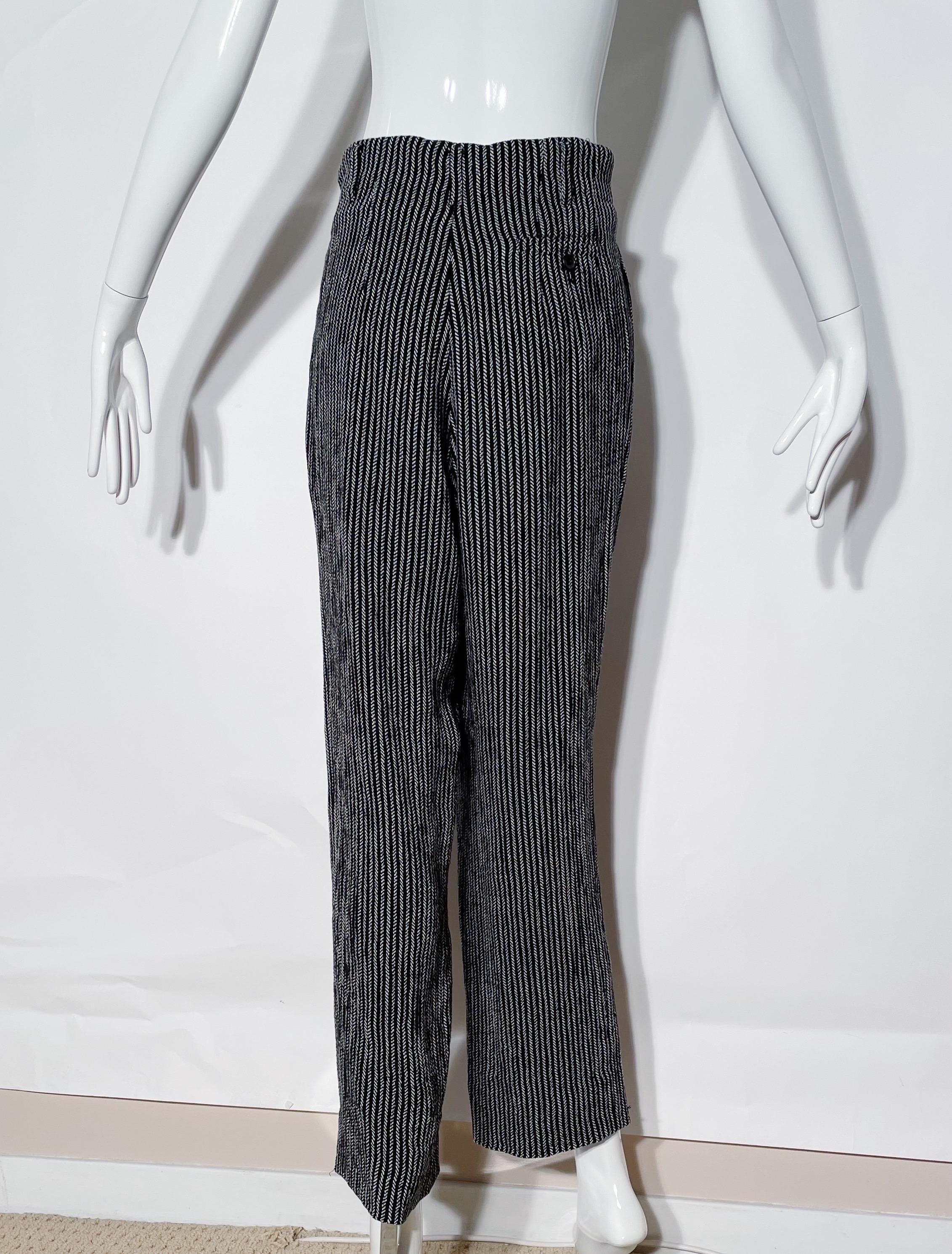 Jil Sander Stripe Trousers In Excellent Condition For Sale In Waterford, MI