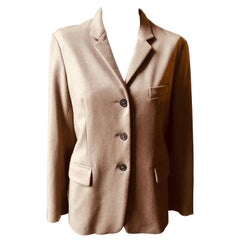 Jil Sander "Tailor Made"  55% Cashmere Warm Taupe Colored Blazer NWT - 42