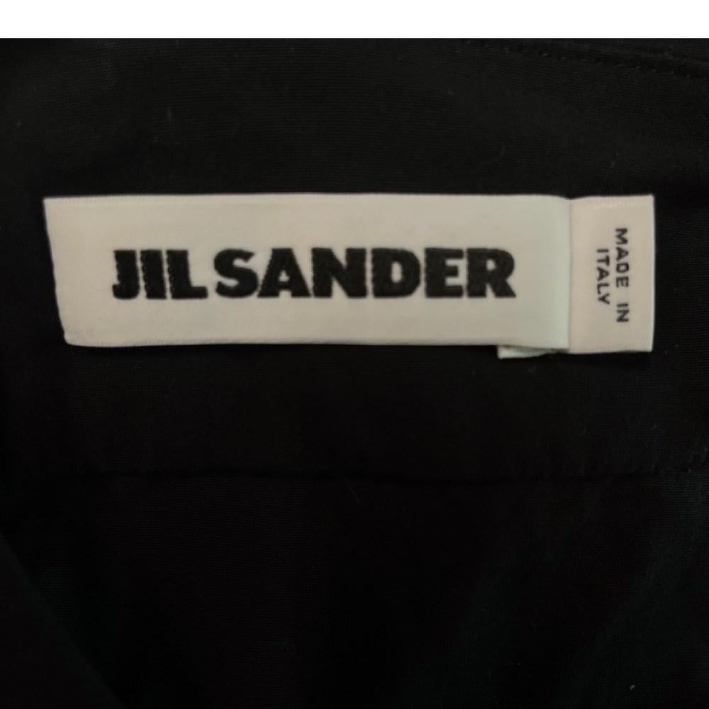 Jil Sander Vintage black cotton 90s sleeveless long dress For Sale 2