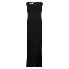 Jil Sander Retro black cotton 90s sleeveless long dress