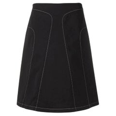 Jil Sander Vintage black cotton flared 2000s skirt