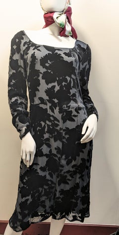 Jil Sander - Robe vintage à effet velours