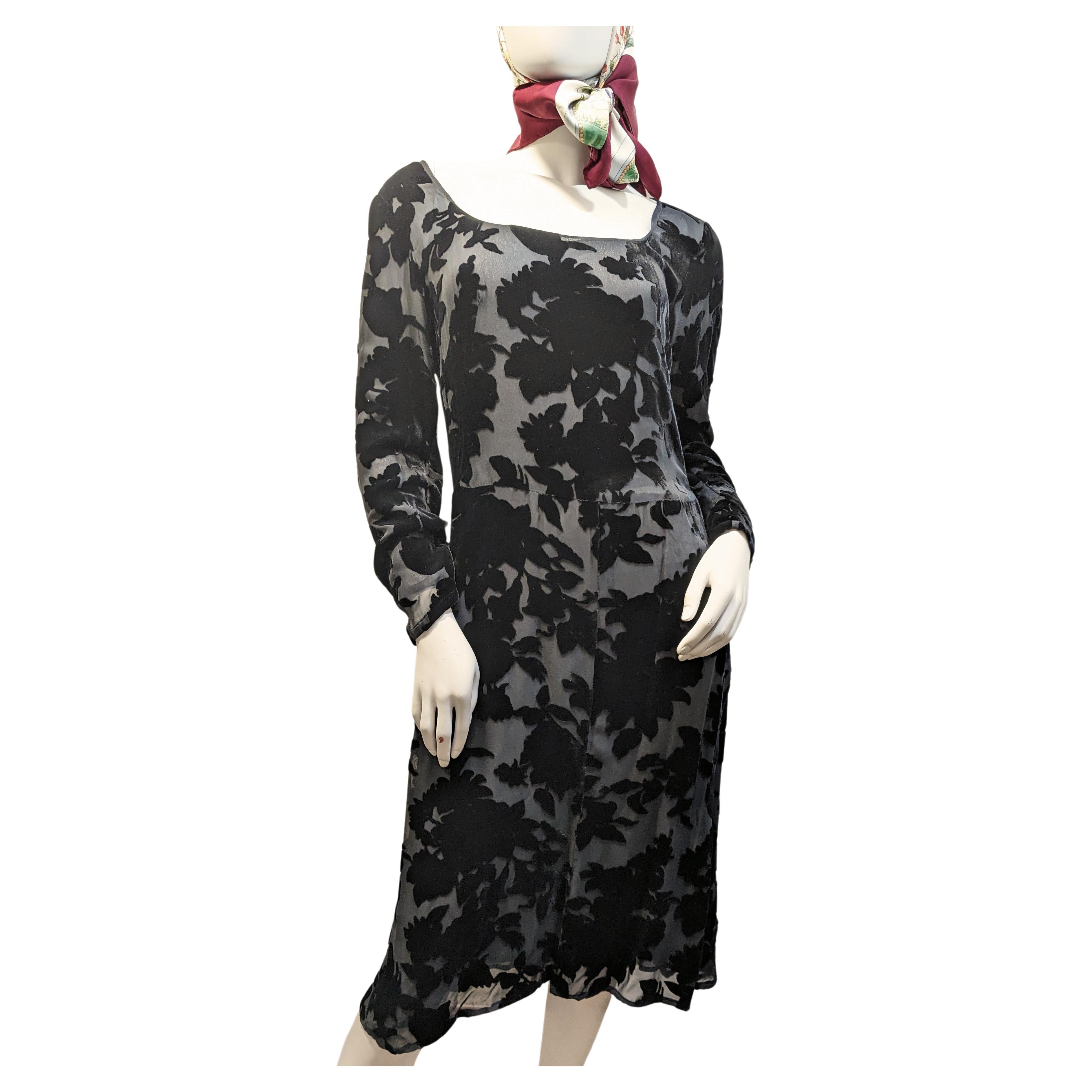 Jil Sander Vintage Velvet Effect Dress For Sale