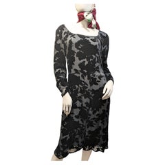 Jil Sander Vintage Samt-Kleid mit Effekt aus Samt