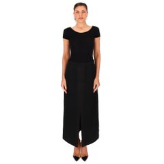 Jil Sander Virgin Wool Front Slit Midi Skirt