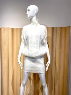 Jil Sander White Blouson Dress