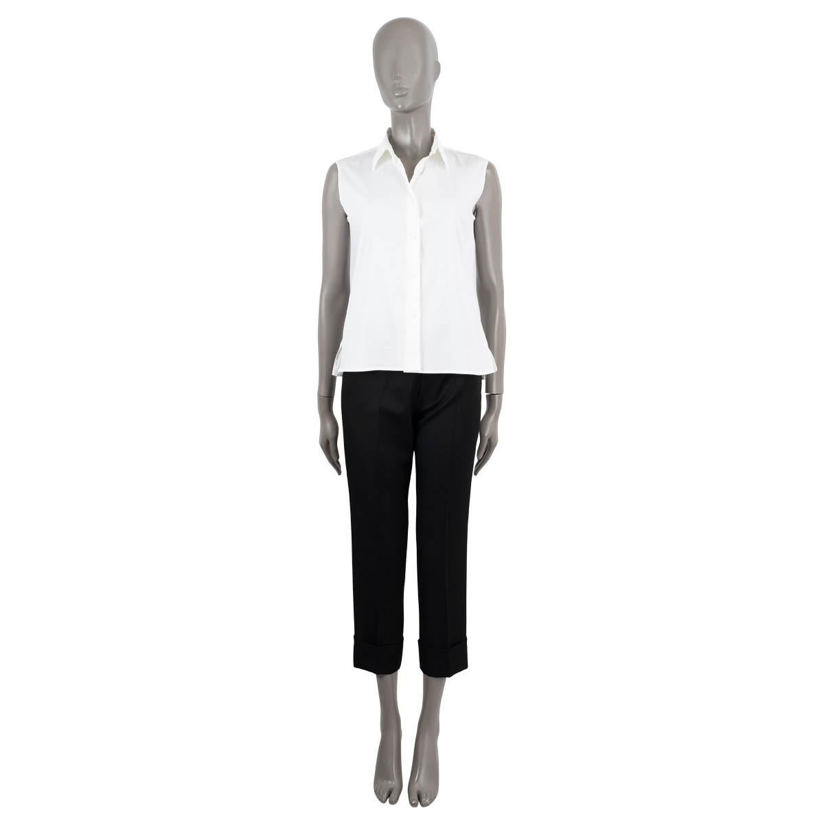 100% authentic Jil Sander sleeveless button-up shirt in white cotton (72%), polyamide (23%) and elastane. Unlined. Has been worn and is in excellent condition.

Measurements
Tag Size	38
Size	M
Shoulder Width	38cm (14.8in)
Bust From	92cm