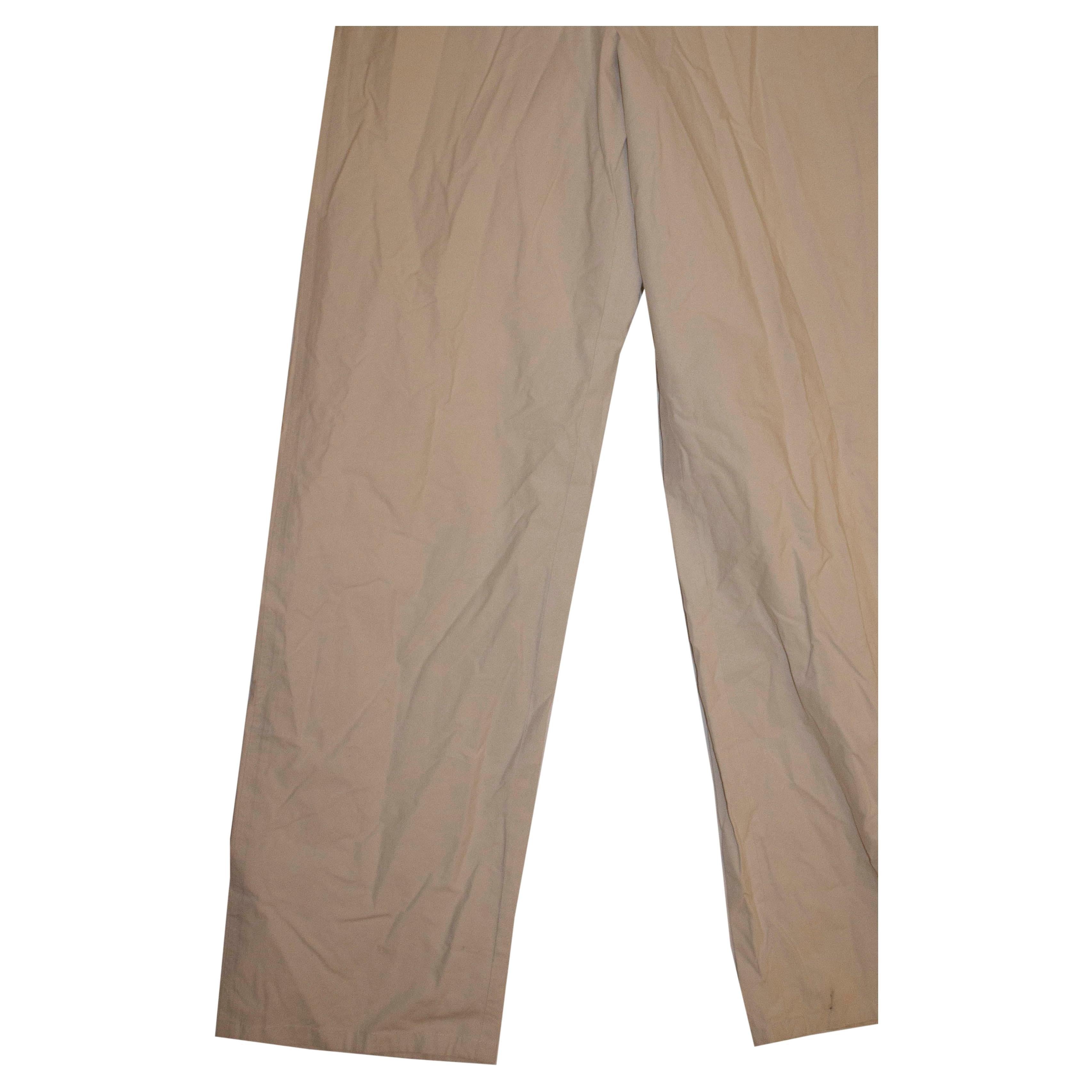 Jil Sander White Cotton Trousers For Sale