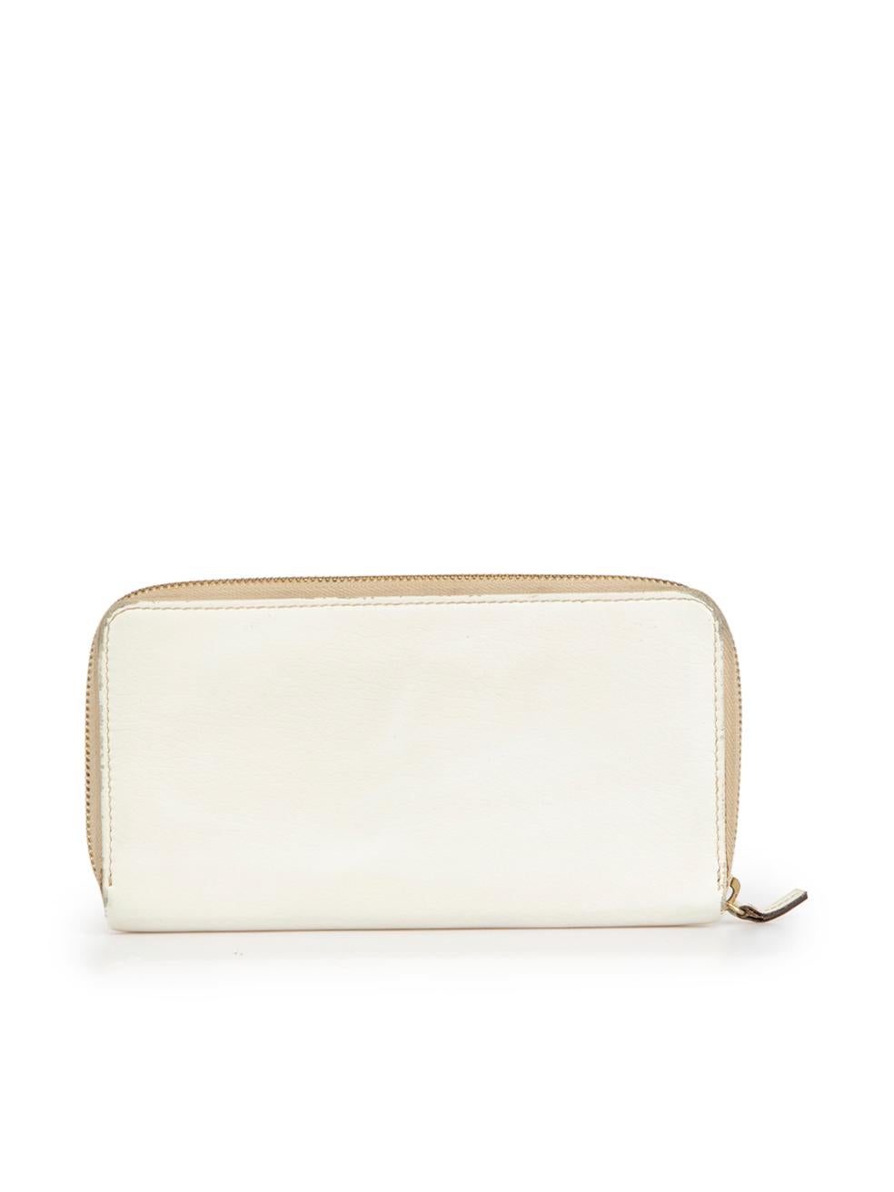 Jil Sander White Leather Wallet In Good Condition In London, GB