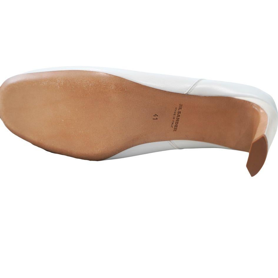 Jil Sander Botas hasta la rodilla de piel de napa blanca 41 en venta 8