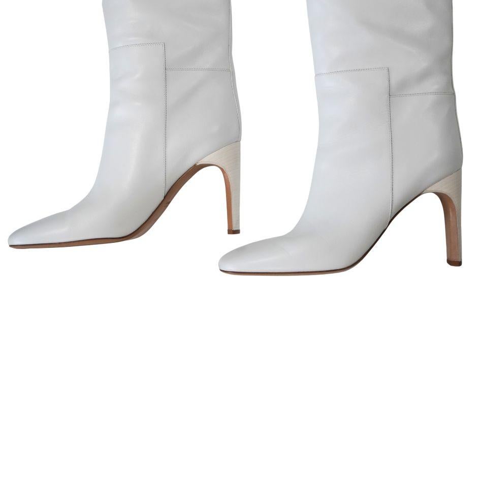 De las mujeres Jil Sander Botas hasta la rodilla de piel de napa blanca 41 en venta