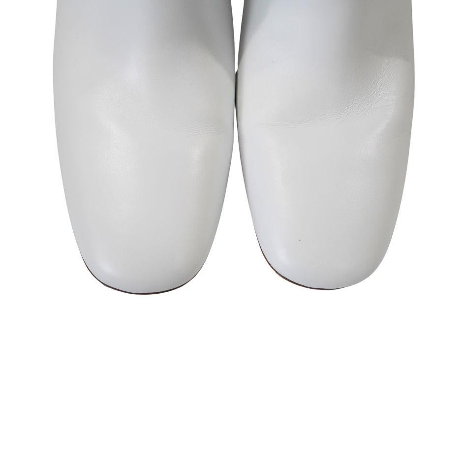 Jil Sander Botas hasta la rodilla de piel de napa blanca 41 en venta 2