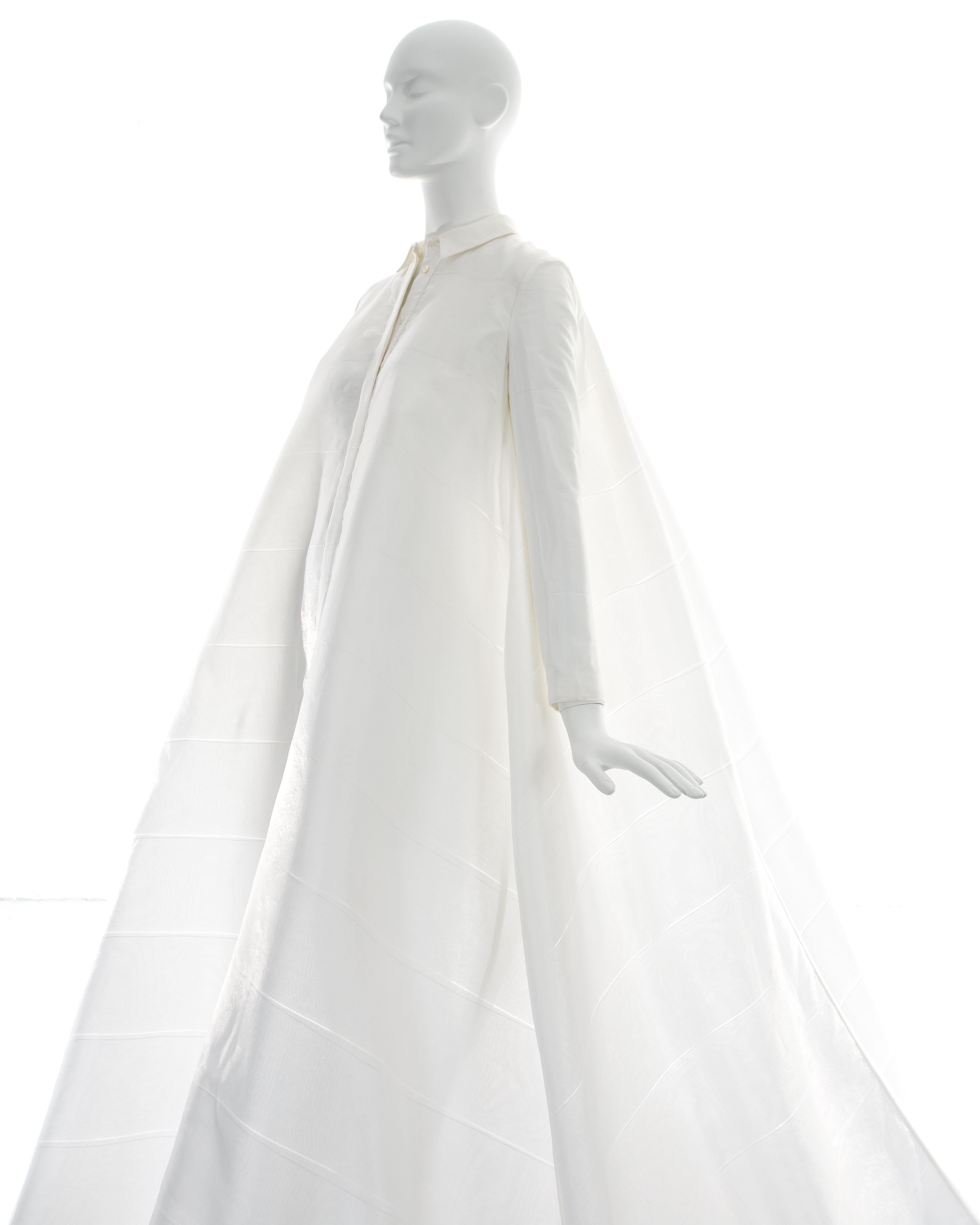 Jil Sander Weißes Hochzeitskleid aus Organza  im Zustand „Hervorragend“ in London, GB