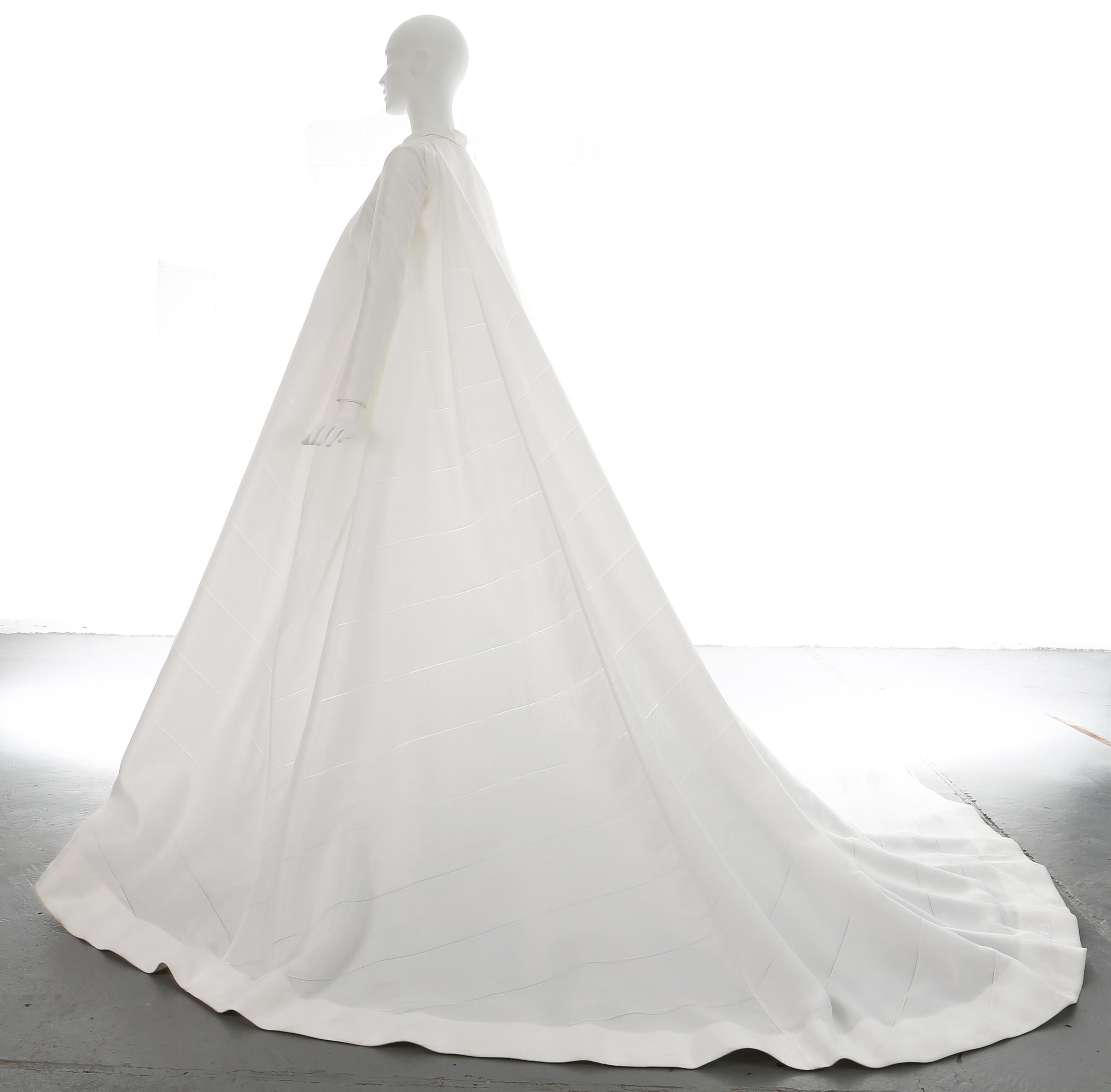Jil Sander Weißes Hochzeitskleid aus Organza  Damen
