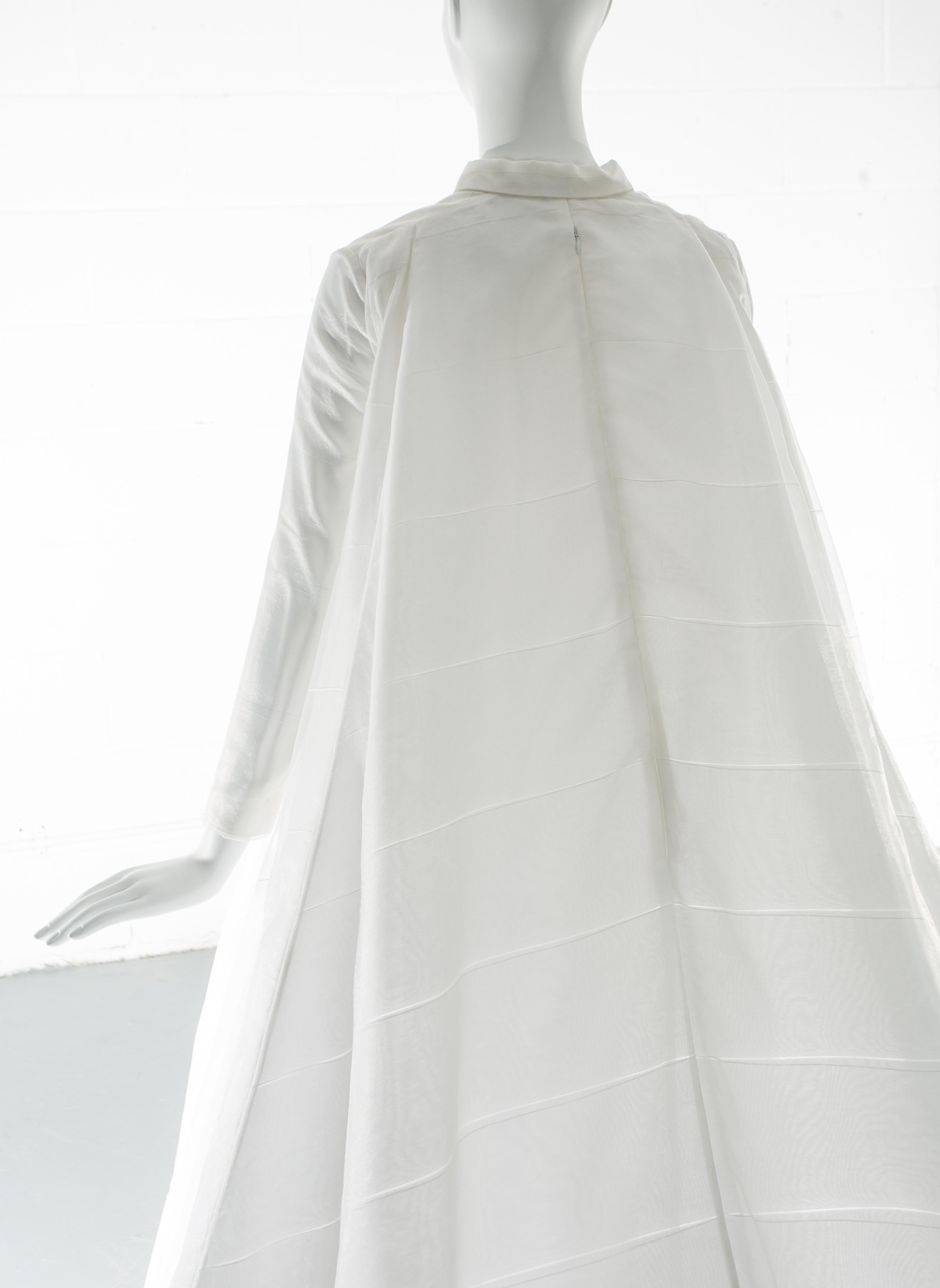 Jil Sander Weißes Hochzeitskleid aus Organza  2