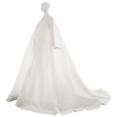 Jil Sander Weißes Hochzeitskleid aus Organza 