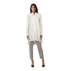 Jil Sander Blazer blanco con dobladillo plisado Talla S