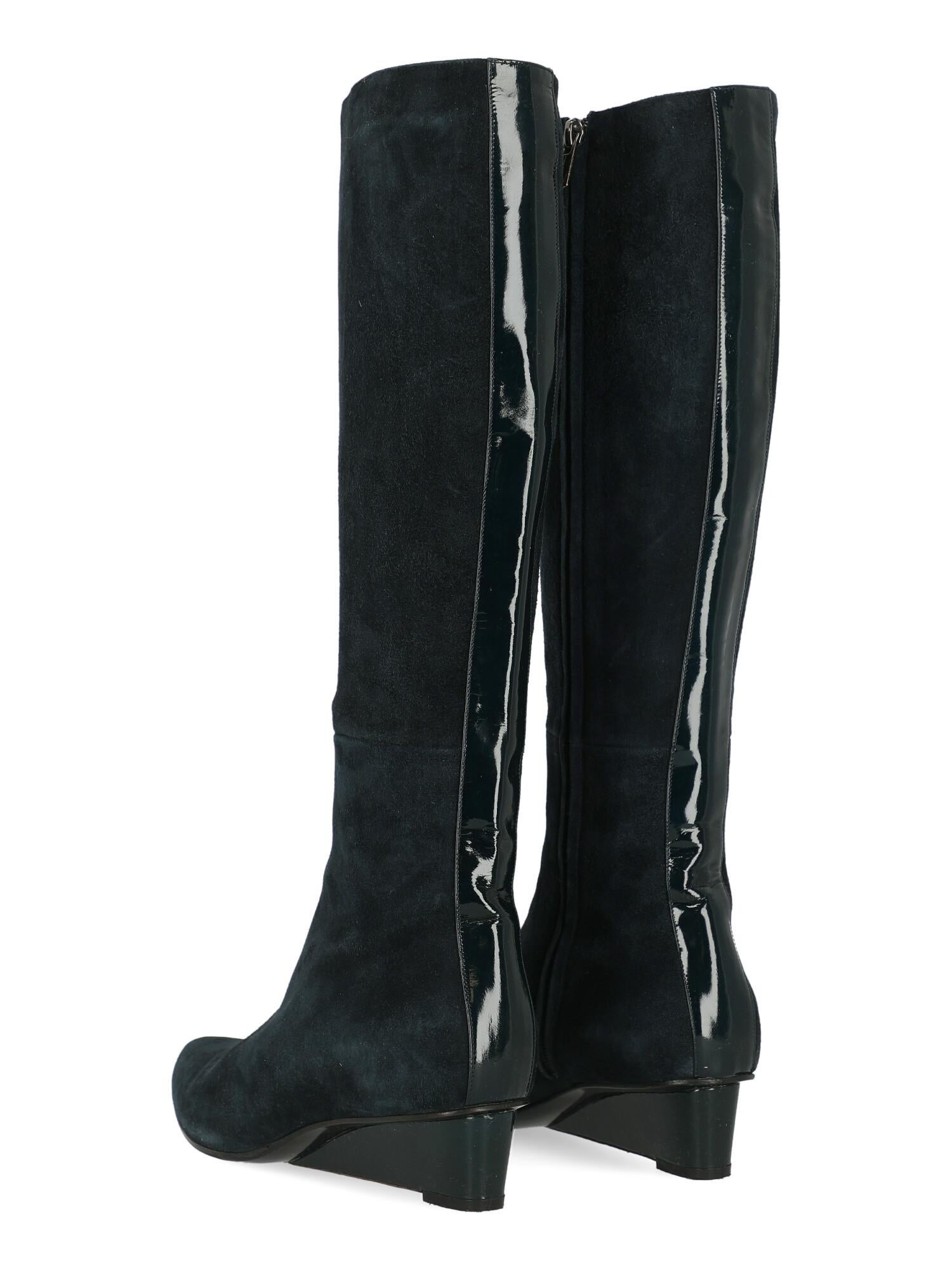 Black Jil Sander Women Boots Navy Leather EU 37 For Sale