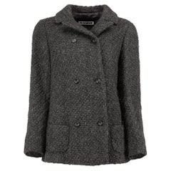 Used Jil Sander Women's Grey Wool Double Breasted Jacket