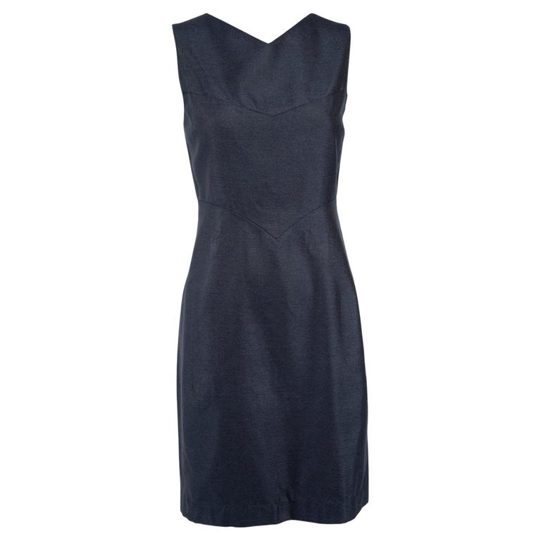Jil Sander Women's Sleeveless Denim Style Dress For Sale at 1stDibs