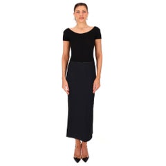Jil Sander Wool Blend Knitted Midi Skirt
