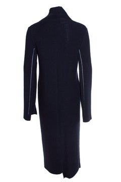 JIL SANDER, wool turtle neck dress in blue