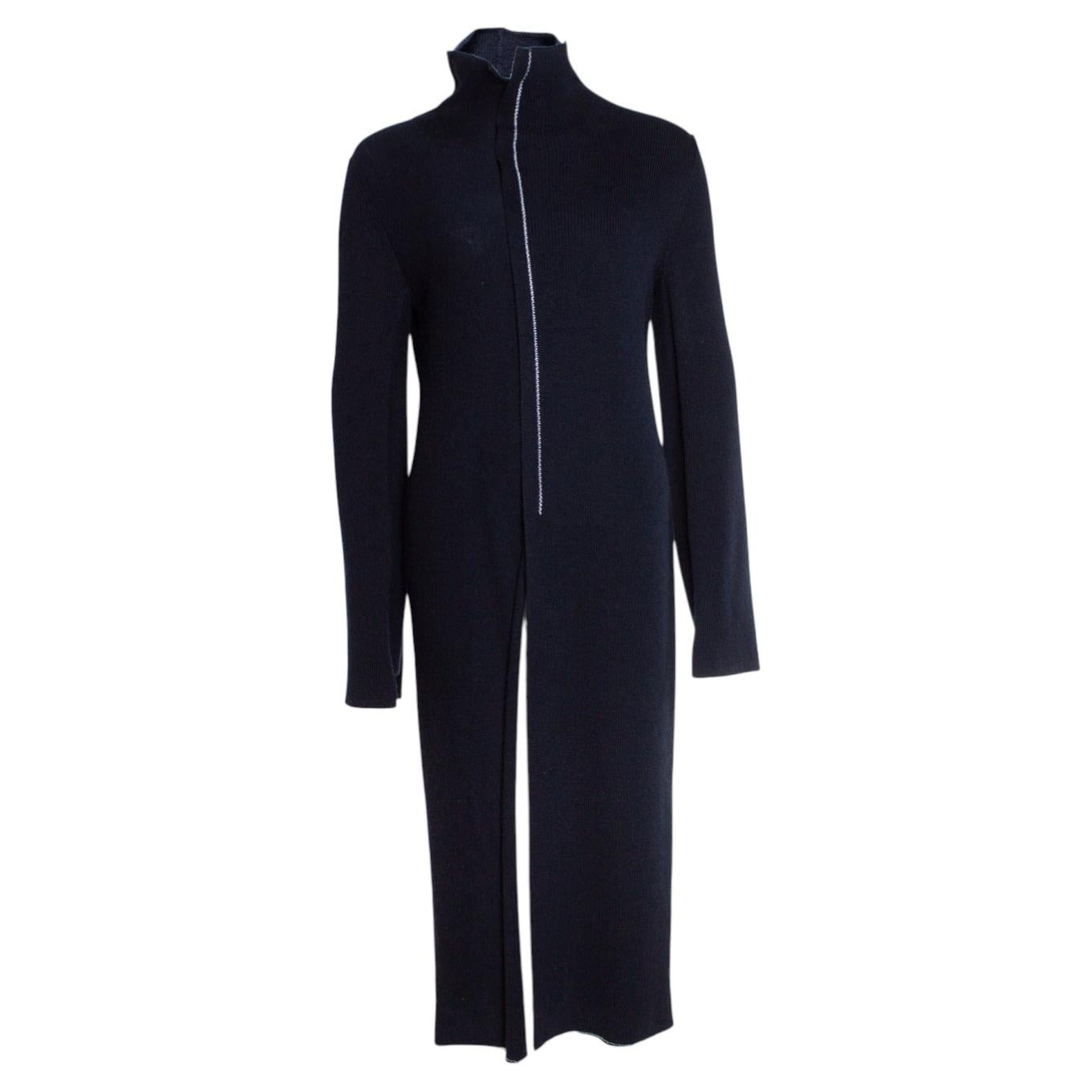 JIL SANDER, wool turtle neck dress in blue