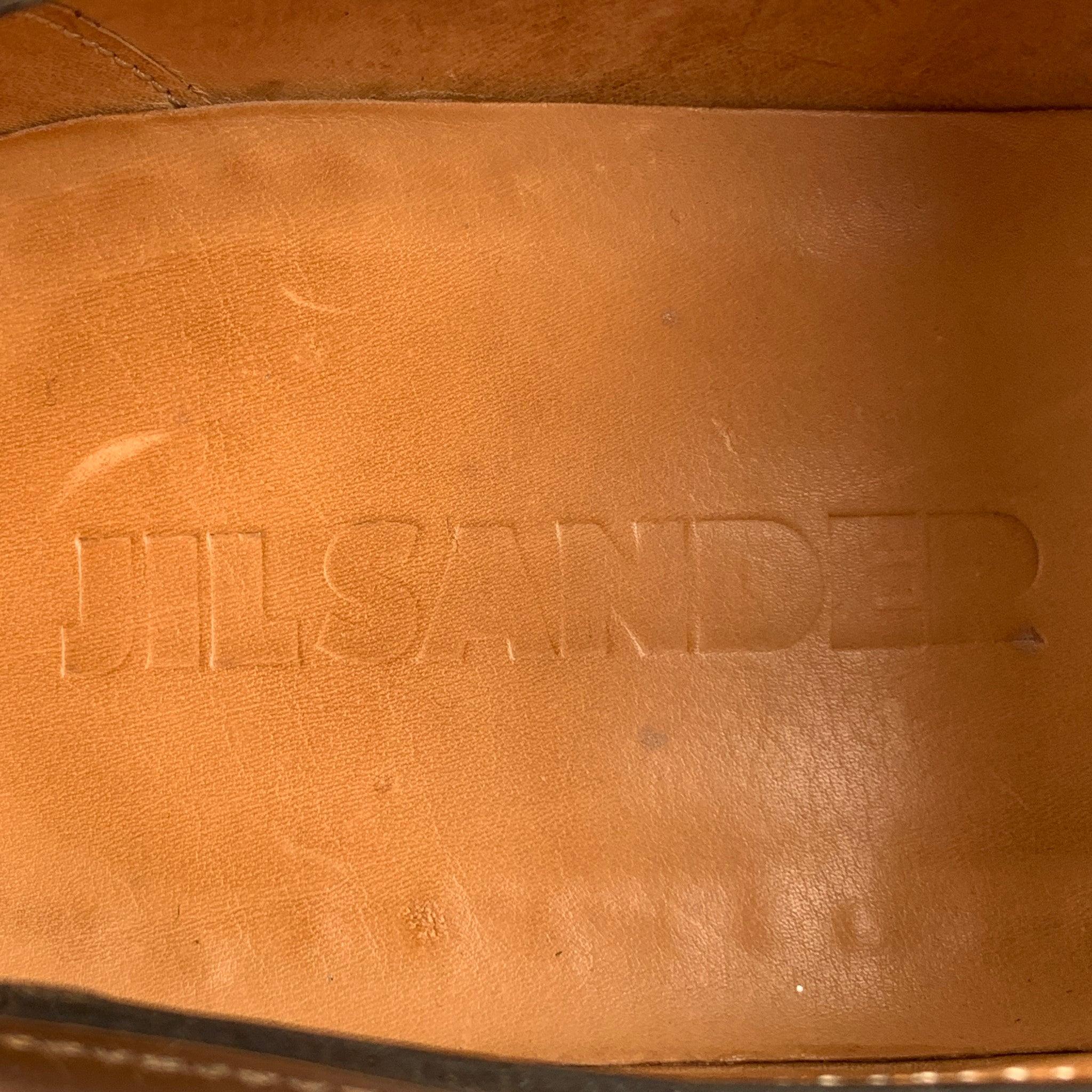 JIL SANDER x RAF SIMONS Size 11 Tan Leather Laceless Dress Shoes For Sale 3