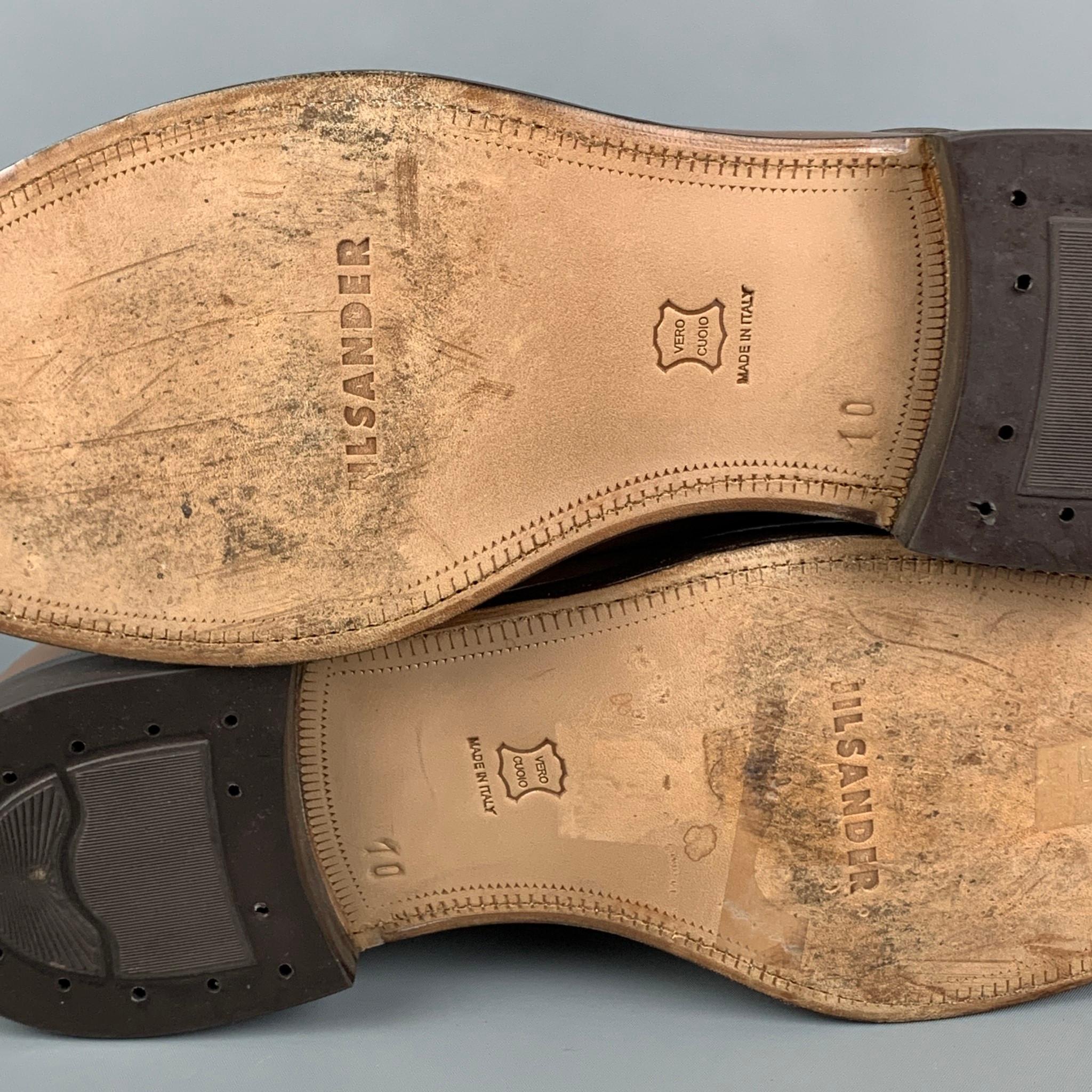 JIL SANDER x RAF SIMONS Size 11 Tan Leather Laceless Dress Shoes 1