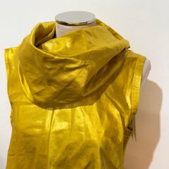 Jil Sander Yellow Linen Folds Dress FR 40 / IT 44