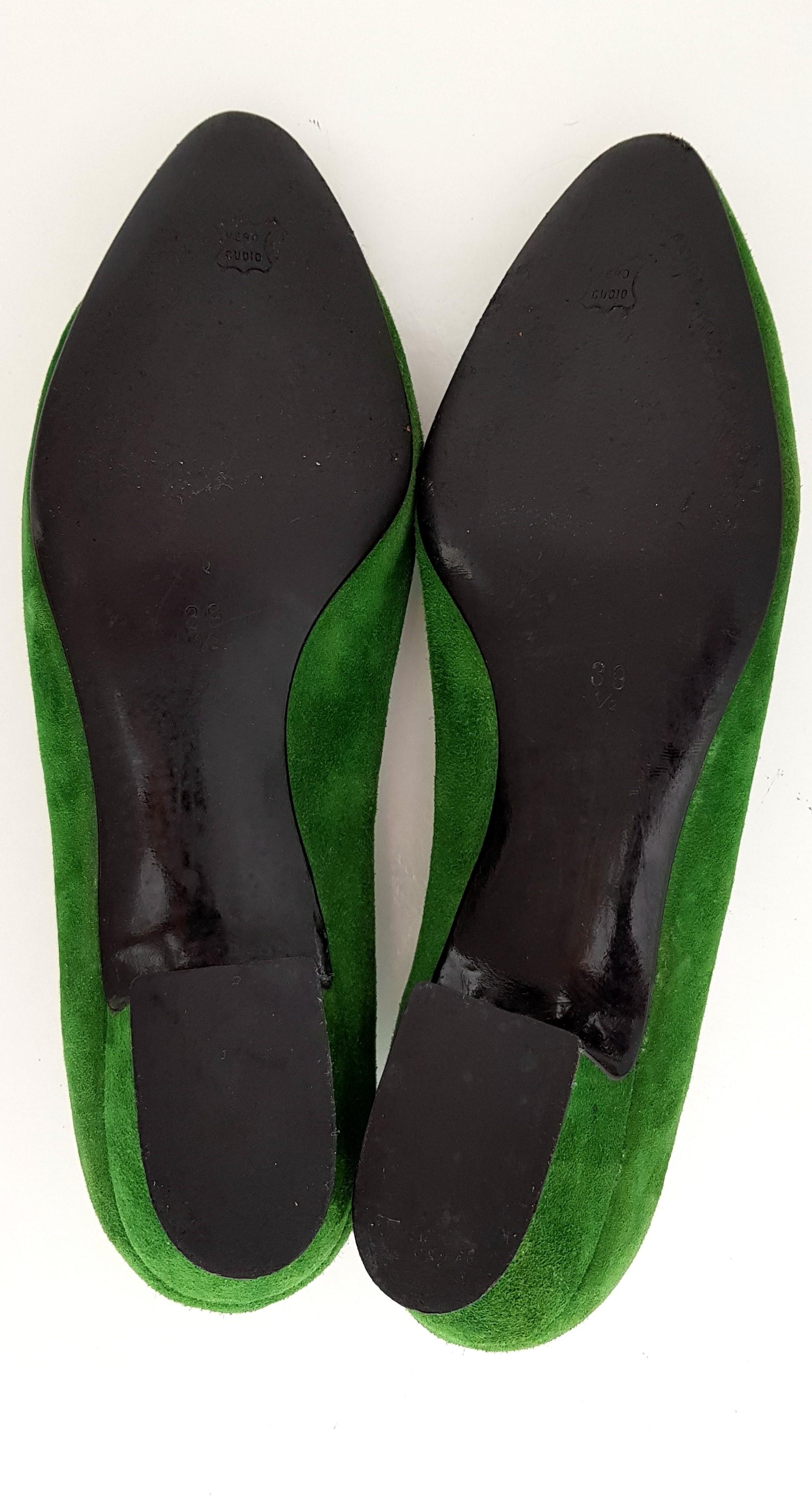 Jil Sander's Green Suede Ballerines - Size 39.5 (EU)  1