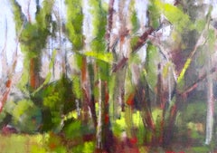"Spring Trees" Contemporary Still Life Oil Painting