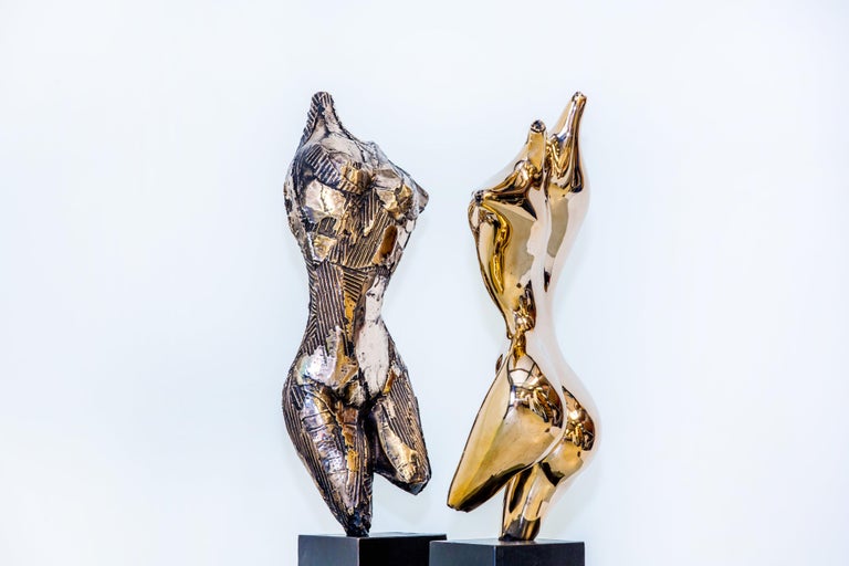 Aphrodite, Highly polished Bronze on bronze base, Jill Berelowitz  For Sale 2