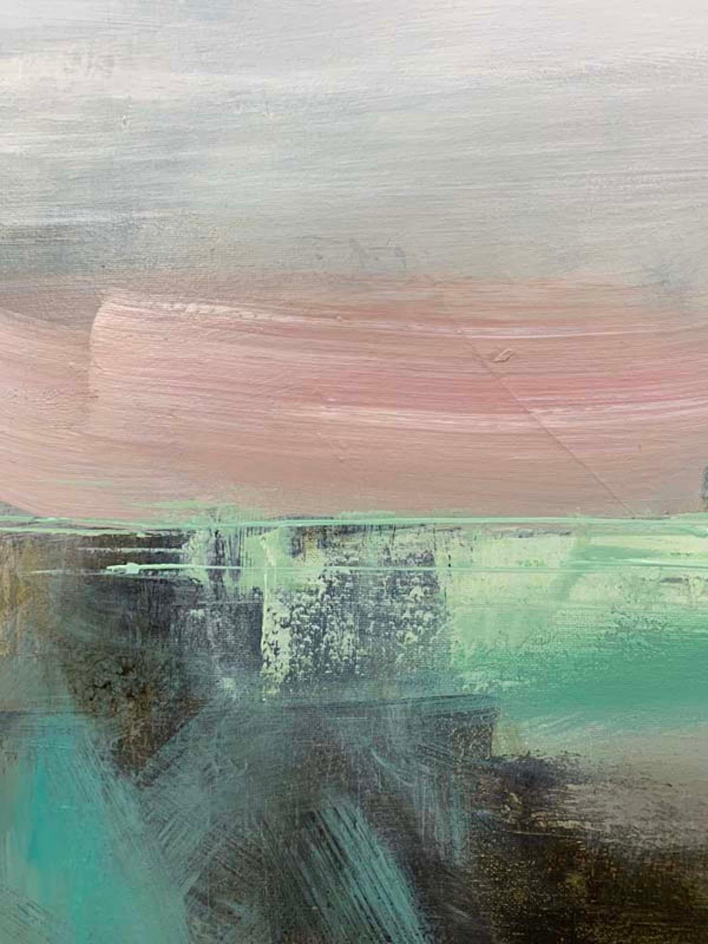 Jill Campbell, Fell Misty Morning, Abstract Landscape Painting, Affordable Art 2