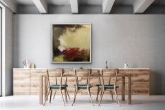 Jill Campbell, Red Sky at Night, Original Abstract Landscape Painting