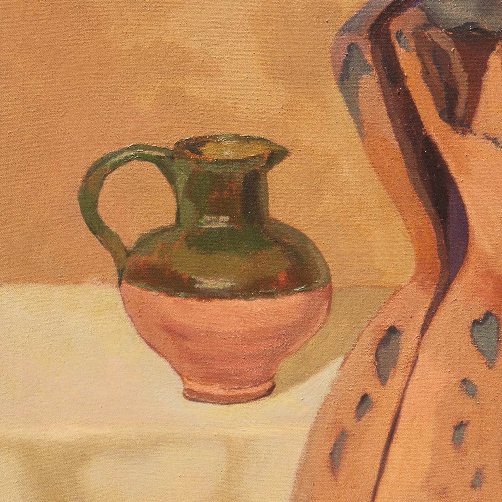 'Attic Series, Yellow', California Woman Post-Impressionist Artist, Sonoma State - American Modern Painting by Jill Davenport